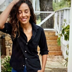 FRANK & EILEEN Black Barry Fit Velvet Flannel Shirt